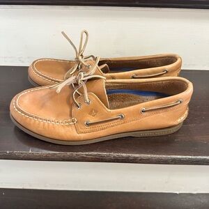 Sperry Men's Tan Leather 2-Eye Boat Shoes